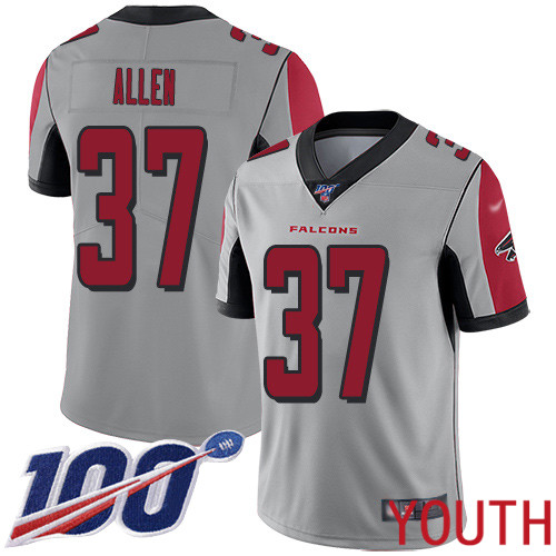 Atlanta Falcons Limited Silver Youth Ricardo Allen Jersey NFL Football #37 100th Season Inverted Legend->atlanta falcons->NFL Jersey